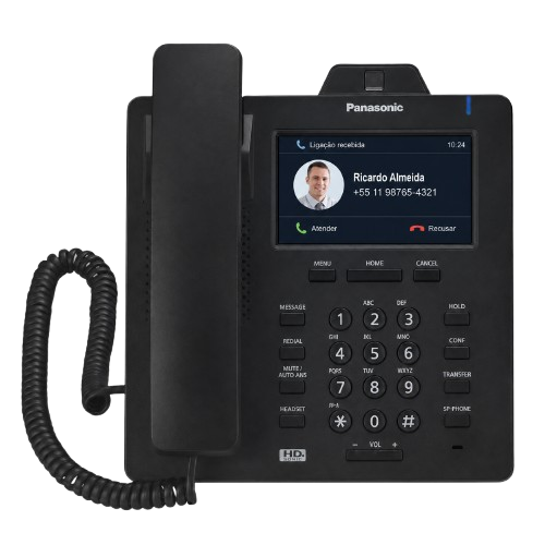 Telefone fixo recebendo ligação conectado ao SIPZap